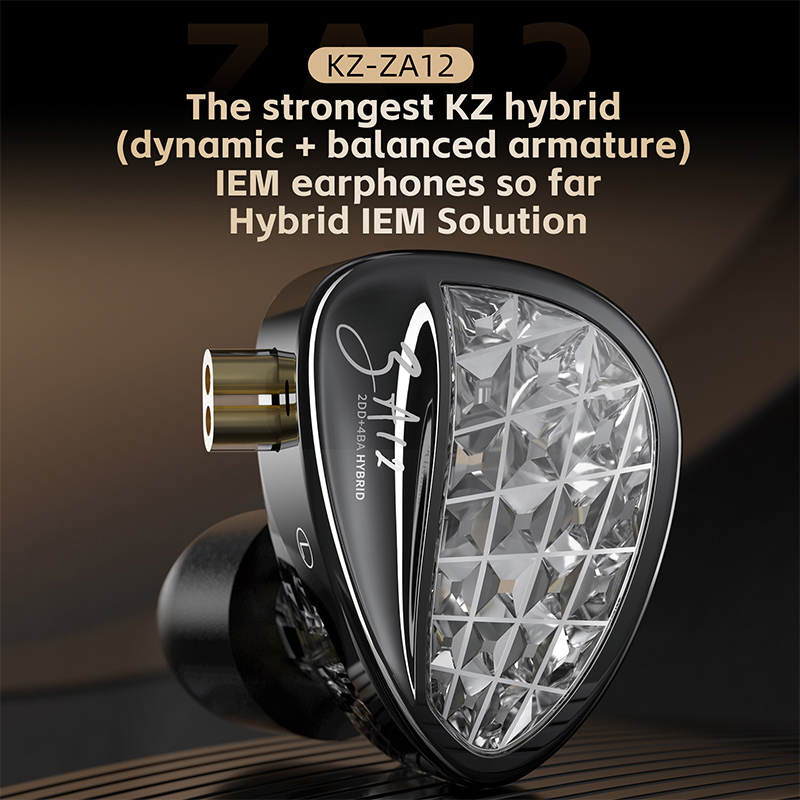 In Ear Monitor Iem - KZ ZA12 2DD + 4BA hybride
