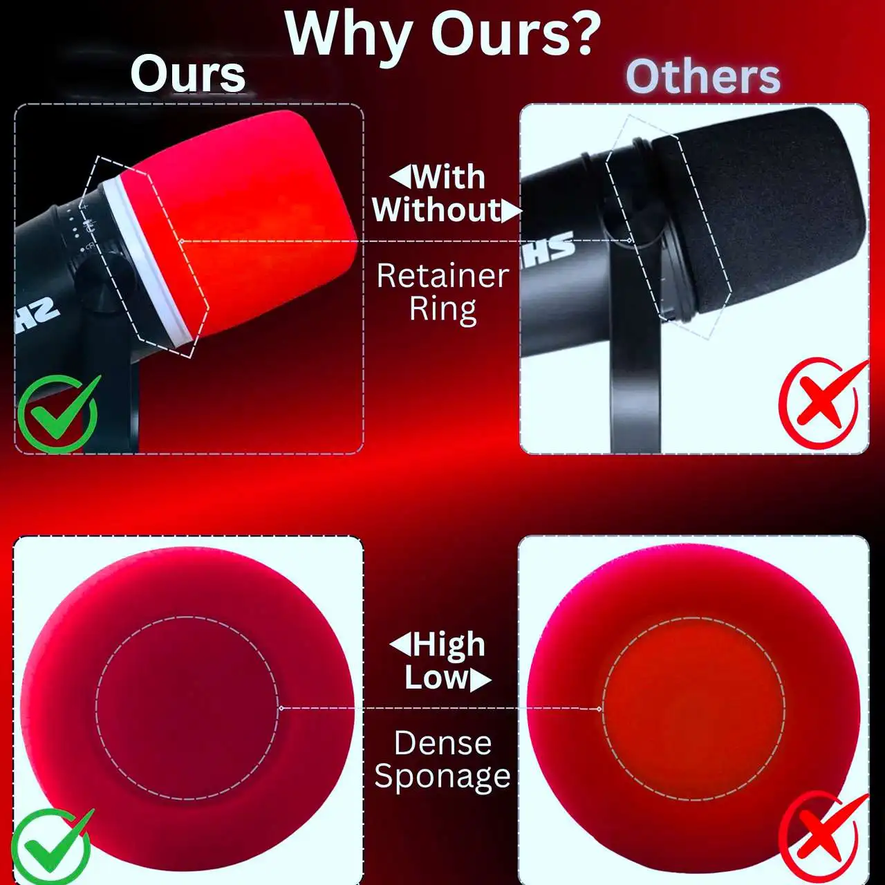 Filtre anti-pop en mousse de r - Shure Mic Mv7 avis et prix