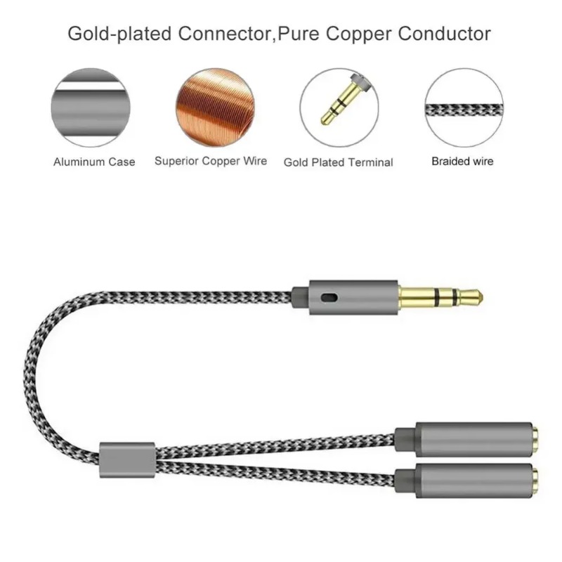 Adaptateur de casque, câble sé - Audio Splitter Y avis et prix