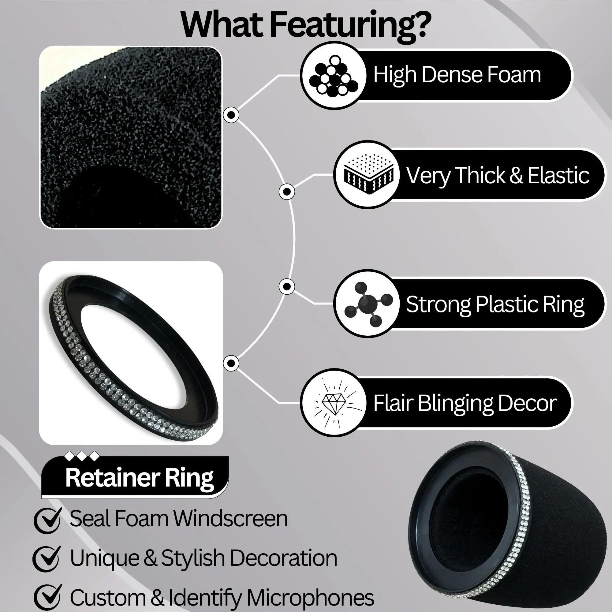 Filtre anti-Pop en mousse MV7  - Shure Mic Mv7 avis et prix